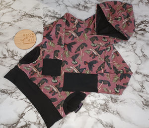 ROUND 56 - Exclusive Bill & Belle Black Cockatoos on Burgundy