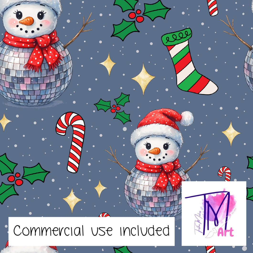 433 - Disco Snowman Grey (UNLIMITED)