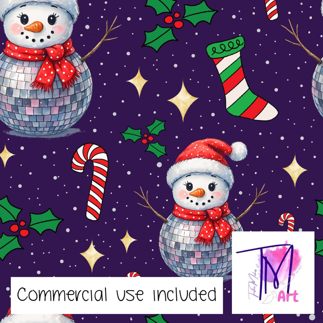 436 - Disco Snowman Purple (UNLIMITED)