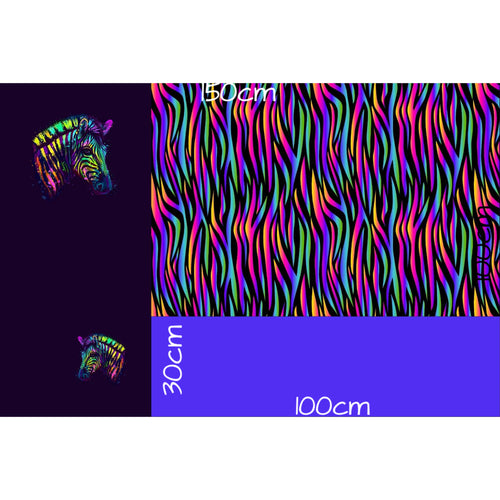 THEME 24 - Neon Zebra 1m Panel