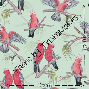Galah fabric, Australian bird fabric
