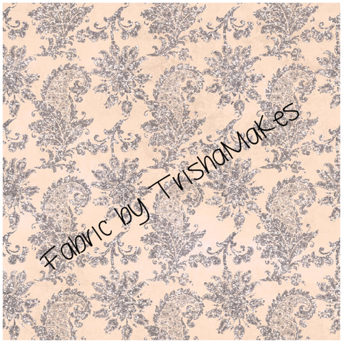 ROUND 1 - Silver Peach Peacock Feathers