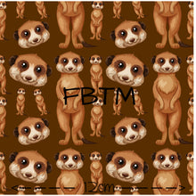 Load image into Gallery viewer, THEME ROUND 20 - Meerkat Mates on Brown PUL