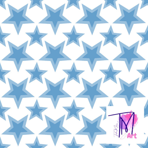 030 Blue Stars - Seamless Pattern (UNLIMITED)