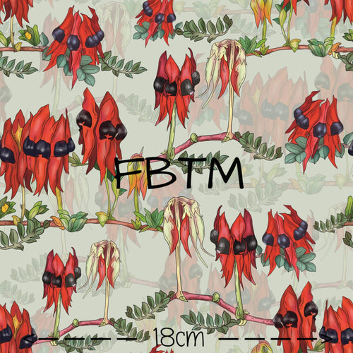 ROUND 32 - EXCLUSIVE Sturts Desert Pea on Khaki