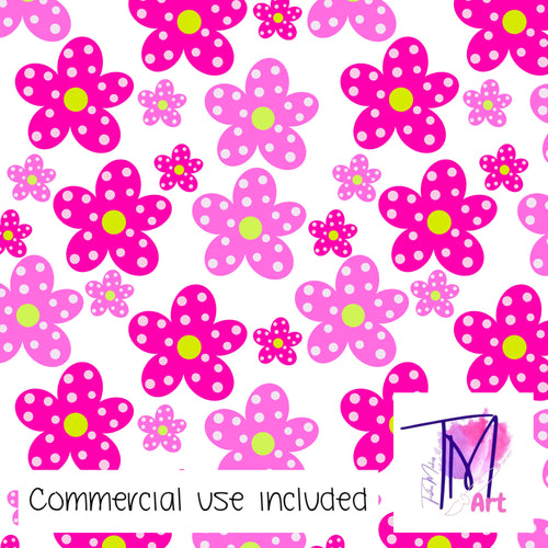 075 Pink Posies - Seamless Pattern (UNLIMITED)