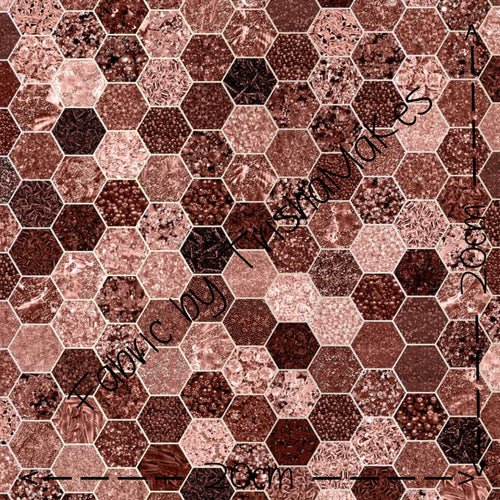 THEME #5 - RoseGold Glitter Honeycomb NOT SEAMLESS (PUL ONLY)
