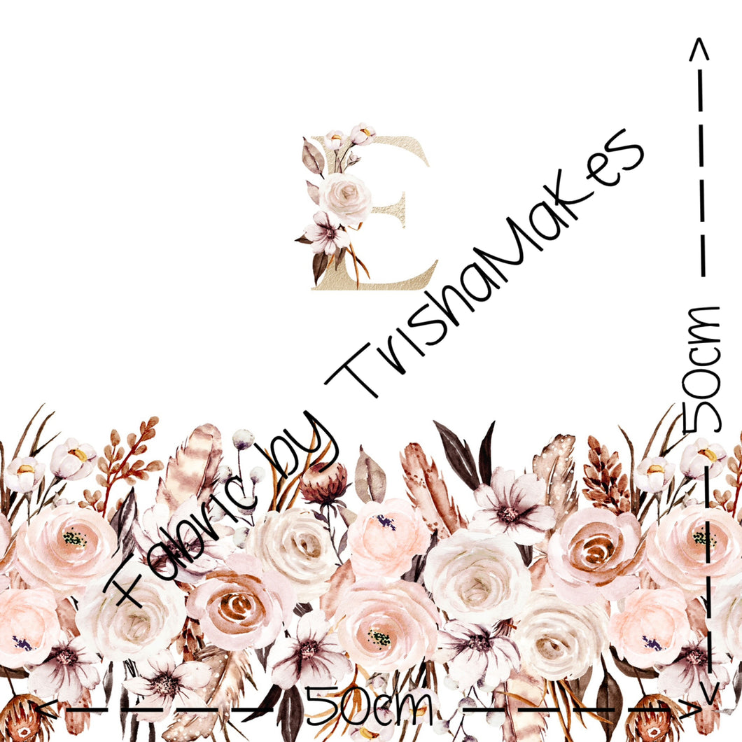 Capital Letter Nappy Cut Floral