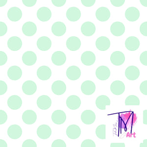 023 Polkadots in Pastel Mint - Seamless Pattern (UNLIMITED)