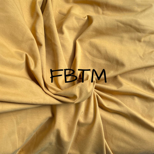 SOLID Cotton Lycra - Mustard (half metre)