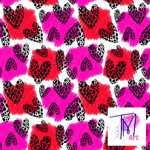 051 Patched Hearts - Seamless Pattern (UNLIMITED)