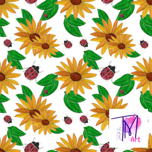 011 Sunflowers and Ladybirds - Seamless Pattern (LIMITED)