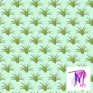 025 Grassy Bush on Green - Seamless Pattern (UNLIMITED)