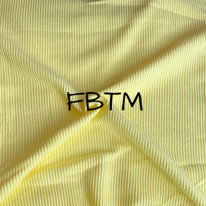Solid Cotton Ribbing (half metre) - Pastel Yellow