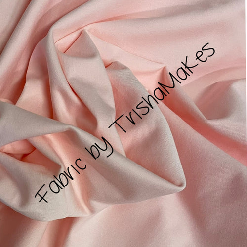 SOLID Cotton Lycra - Light Pink (per metre)