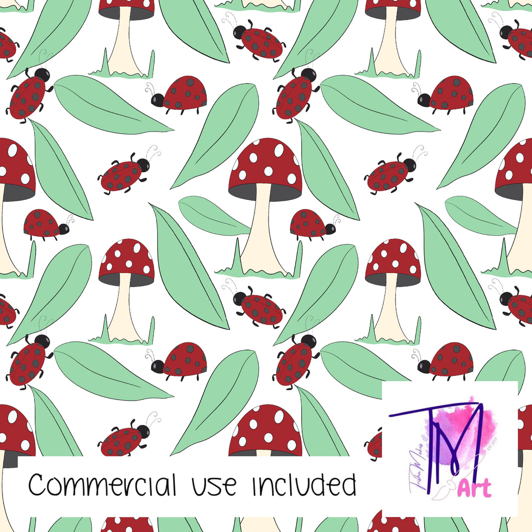081 LadyBird - Seamless Pattern (UNLIMITED)
