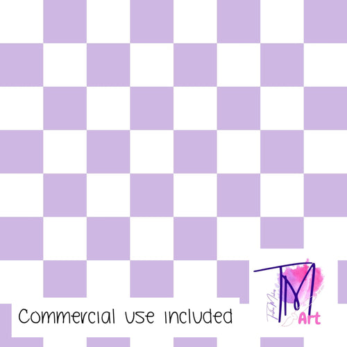 095 Pastel Purple Checkers - Seamless Pattern (UNLIMITED)