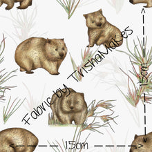 Load image into Gallery viewer, ROUND 17 - Exclusive Wilbur the Wombat (PUL NAPPY CUT 45 x 50cm)