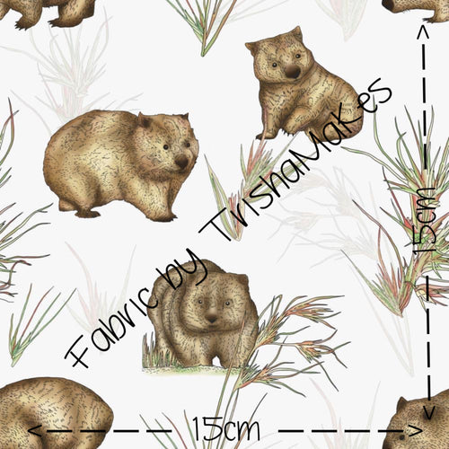 ROUND 17 - Exclusive Wilbur the Wombat (PUL NAPPY CUT 45 x 50cm)