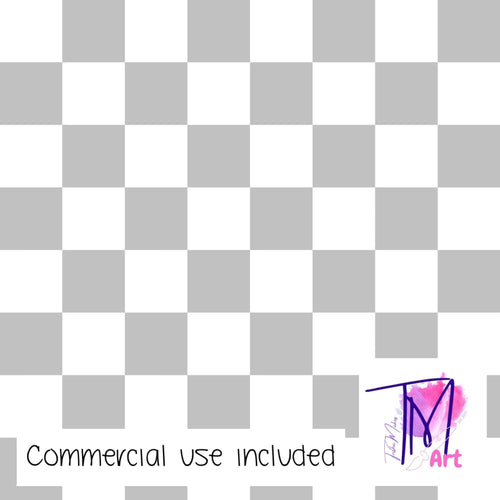 092 Pastel Grey Checkers - Seamless Pattern (UNLIMITED)