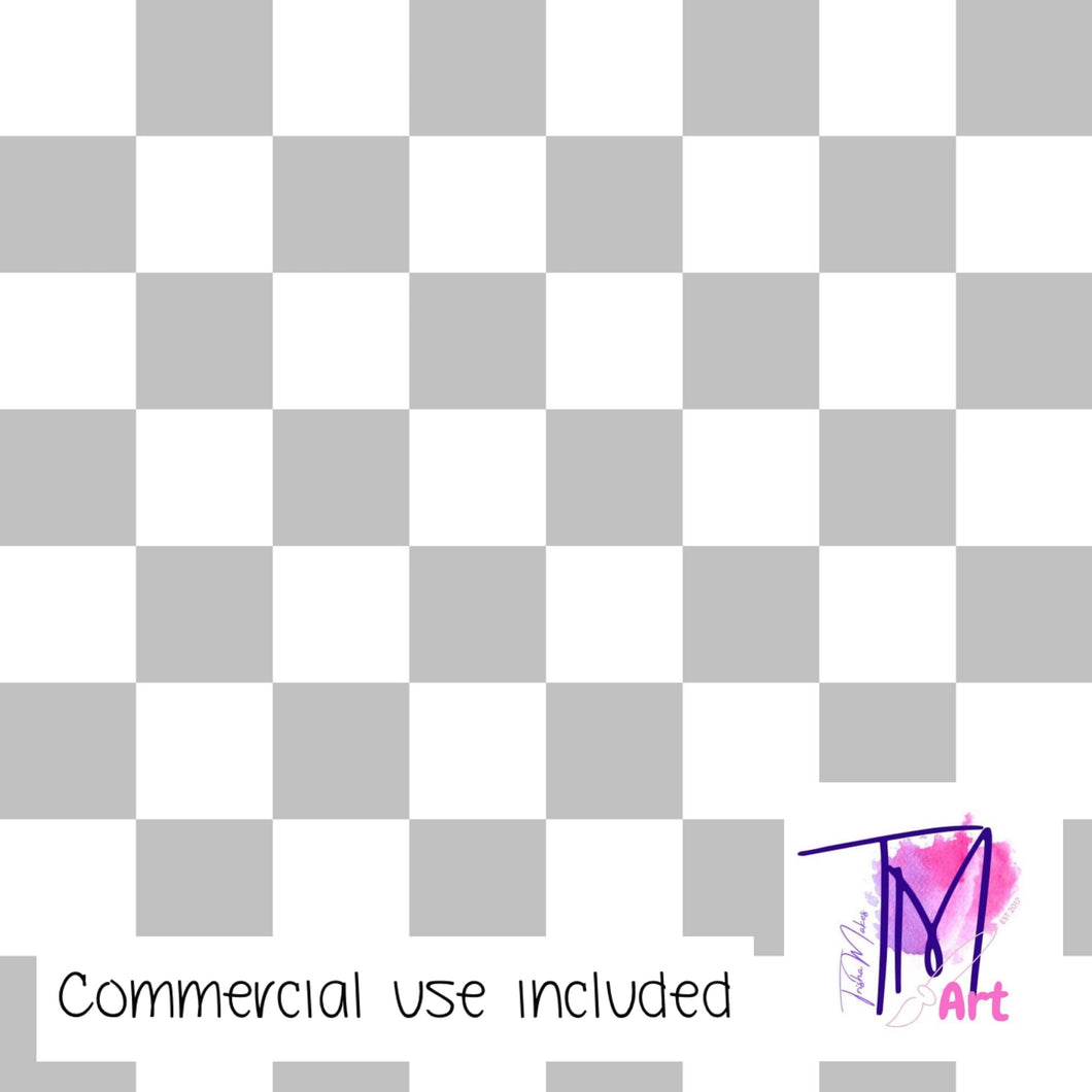 092 Pastel Grey Checkers - Seamless Pattern (UNLIMITED)