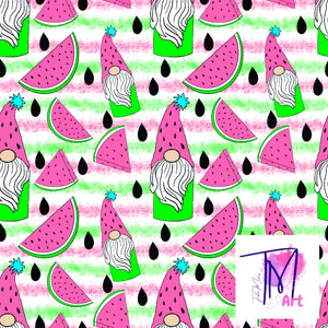 042 Watermelon Gnomes - Seamless Pattern (LIMITED)