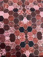 Load image into Gallery viewer, THEME #5 - RoseGold Glitter Honeycomb NOT SEAMLESS (PUL ONLY)
