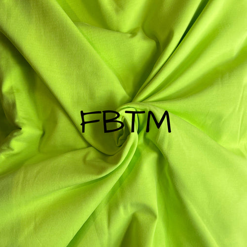 SOLID Cotton Lycra - Fluro Green (per metre)