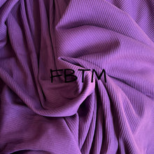 Load image into Gallery viewer, Solid Cotton Ribbing (half metre) - Dark Purple