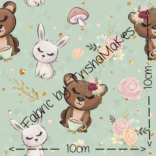 THEME ROUND 15 - Sleeping Bunnies on Green