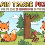 Brain Teaser Puzzle Challenges You to Spot 3 Differences in the Fox Images Fast